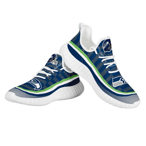 Men's Seattle Seahawks Mesh Knit Sneakers/Shoes 010 Men's Seattle Seahawks Mesh Knit Sneakers/Shoes 010